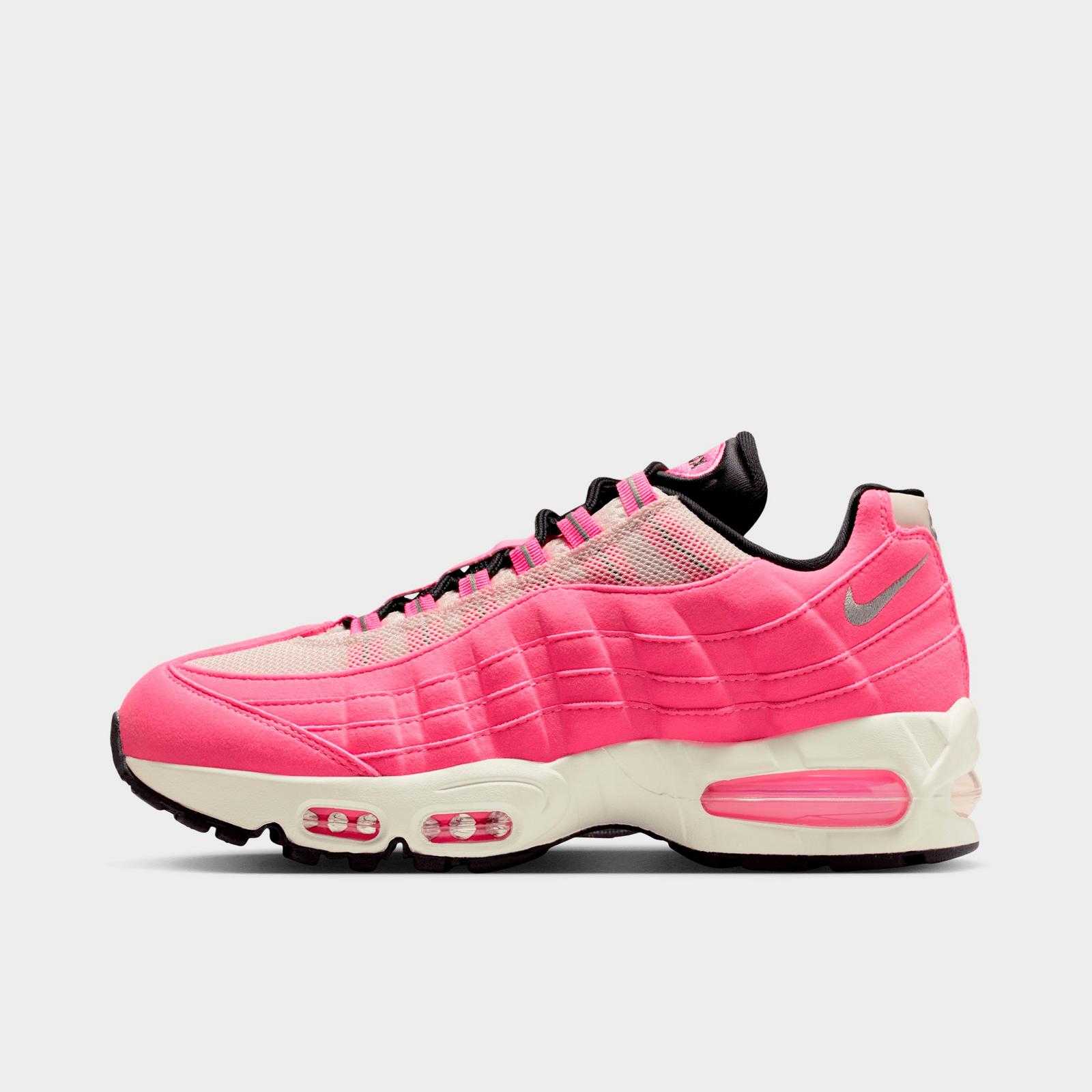 Women's Nike Air Max 95 Big Bubble Casual Shoes - Pink Glow/Off Noir/Pearl Pink/Metallic Silver