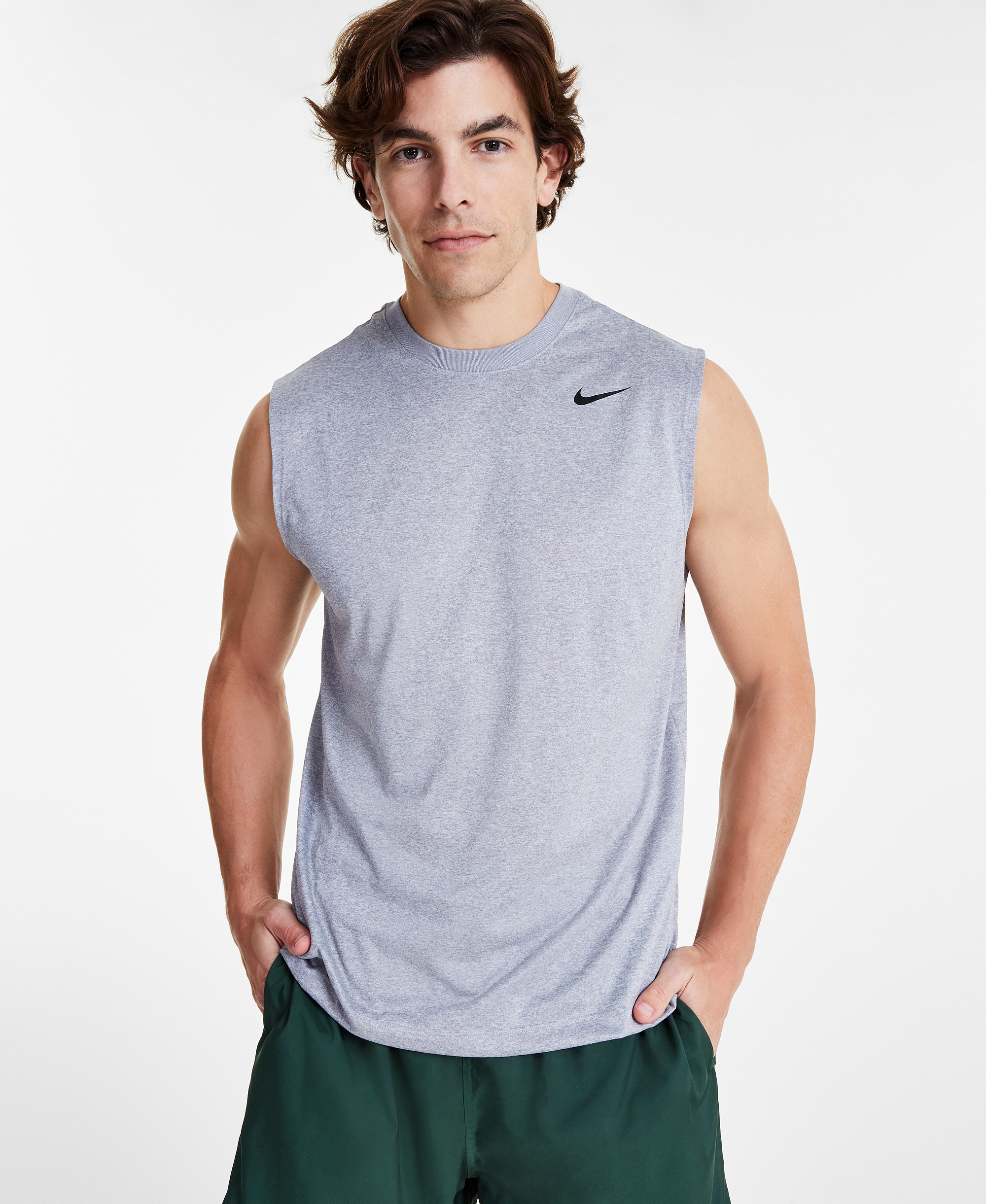 Nike Men's Legend Dri-FIT Sleeveless Fitness T-Shirt - Tumbled Grey