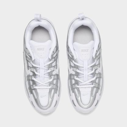 Little Kids' Nithtke P-6000 Casual Shoes - White/Photon Dust/Metallic Silver - Top view