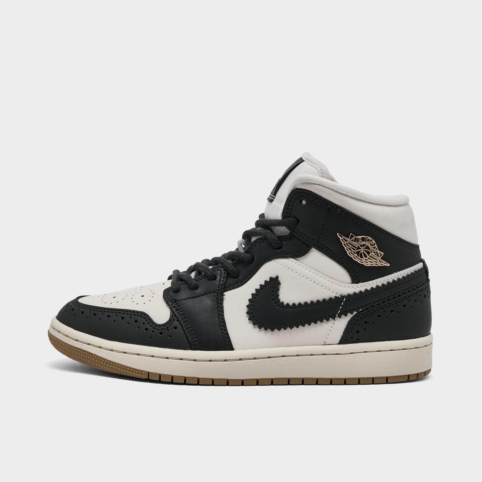Women's Air Jordan 1 Mid SE Casual Shoes - Off Noir/Chalk/Pearl White/Chalk - view 1