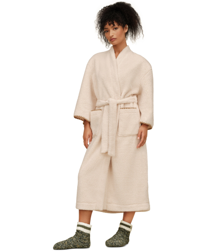 UGG® Women's Linet Fleece Long Robe - Cream