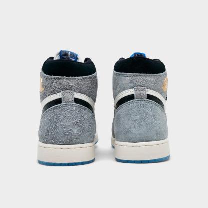 Men's Air Jordan Retro 1 High OG Casual Shoes - Cool Grey/Black/Sail/Game Royal/White - view 4