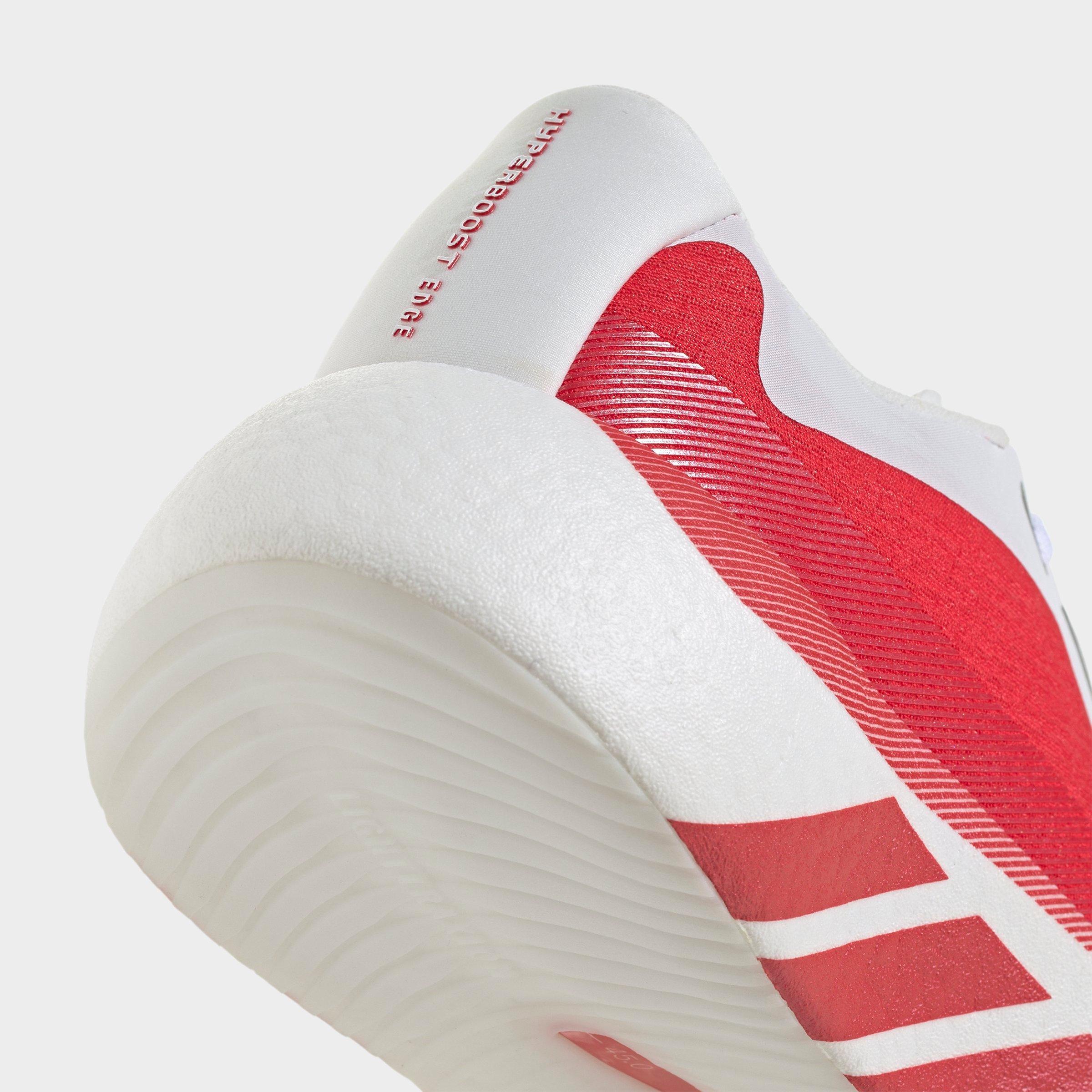 Women's adidas Hyperboost Edge Running Shoes - Part 1 - Cloud White/Pure Ruby/Zero Metallic - Detail shot