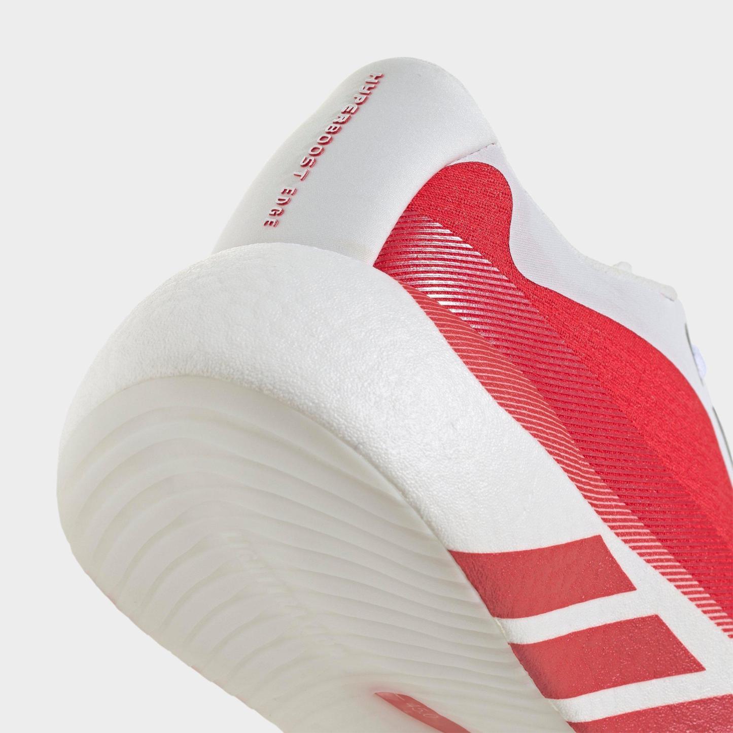 Women's adidas Hyperboost Edge Running Shoes - Part 1 - Cloud White/Pure Ruby/Zero Metallic - Detail shot