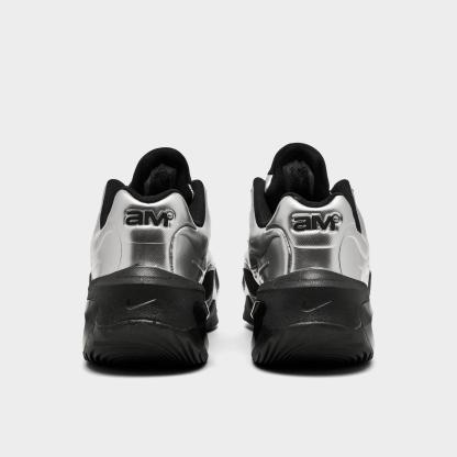 Women's Nithtke Air Max Muse Casual Shoes - Black/Metallic Silver - Back view