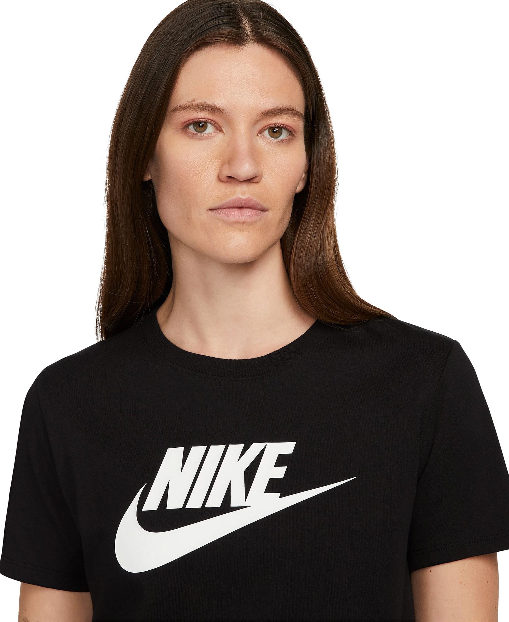 Nike Women's Sportswear Essentials Logo T-Shirt - Black/White