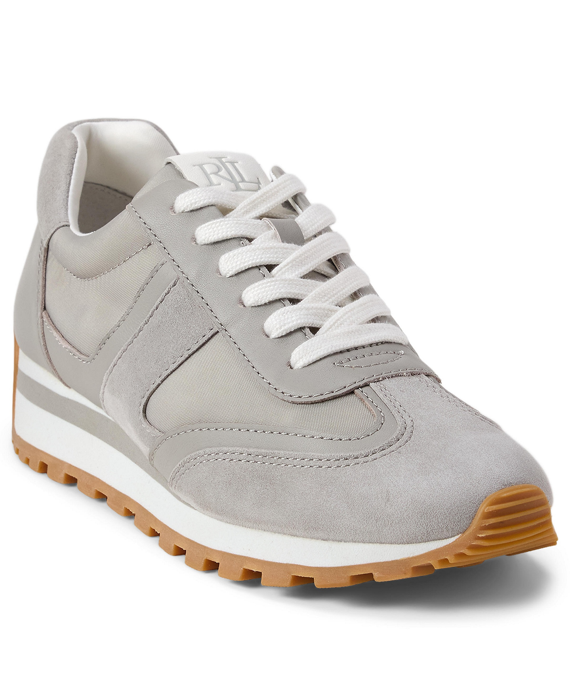 Lauren Ralph Lauren Women's Dani Lace-Up Sneakers - Light Grey