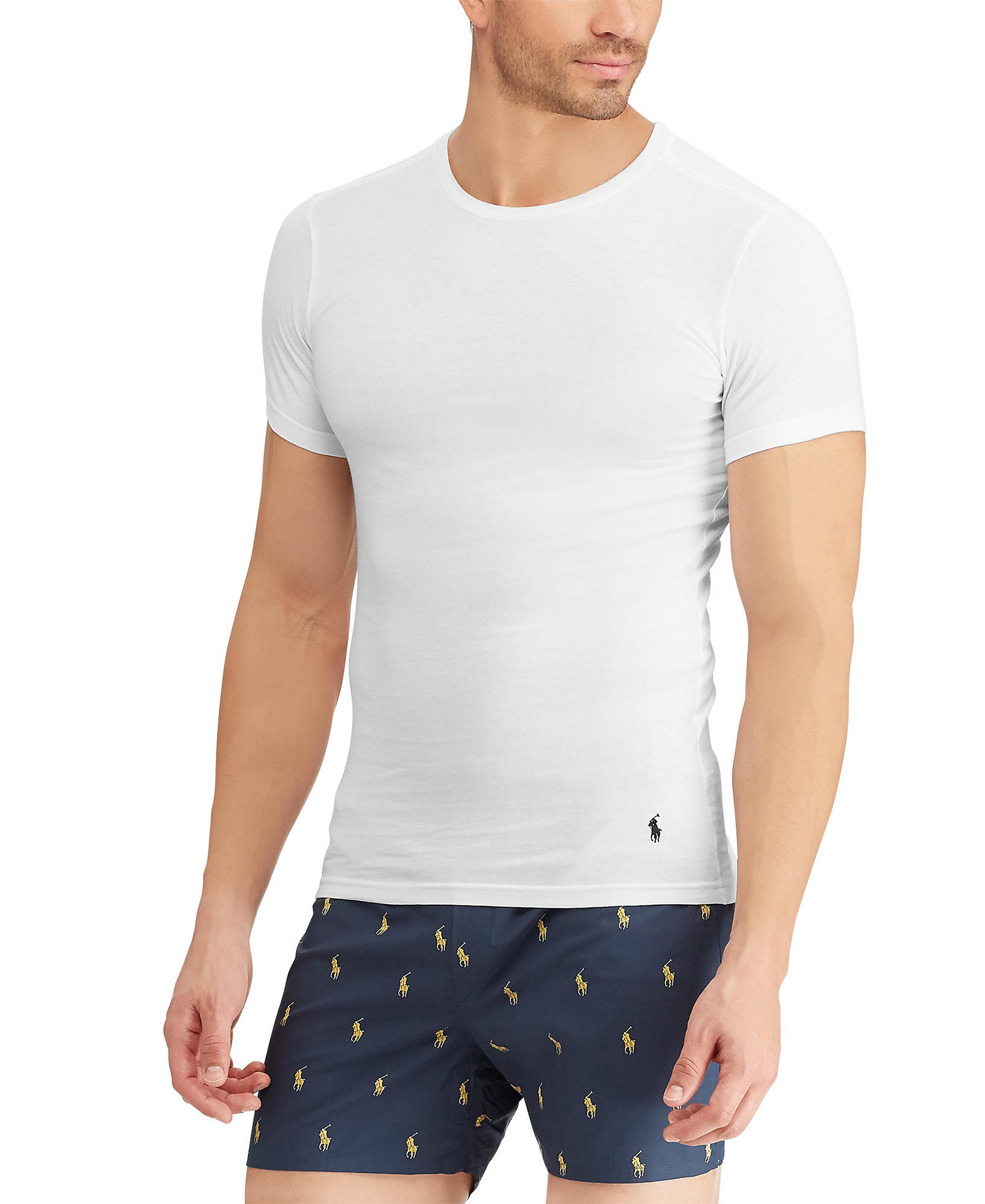 Polo Ralph Lauren Men's 3-Pack Slim Fit Crewneck Undershirt - White