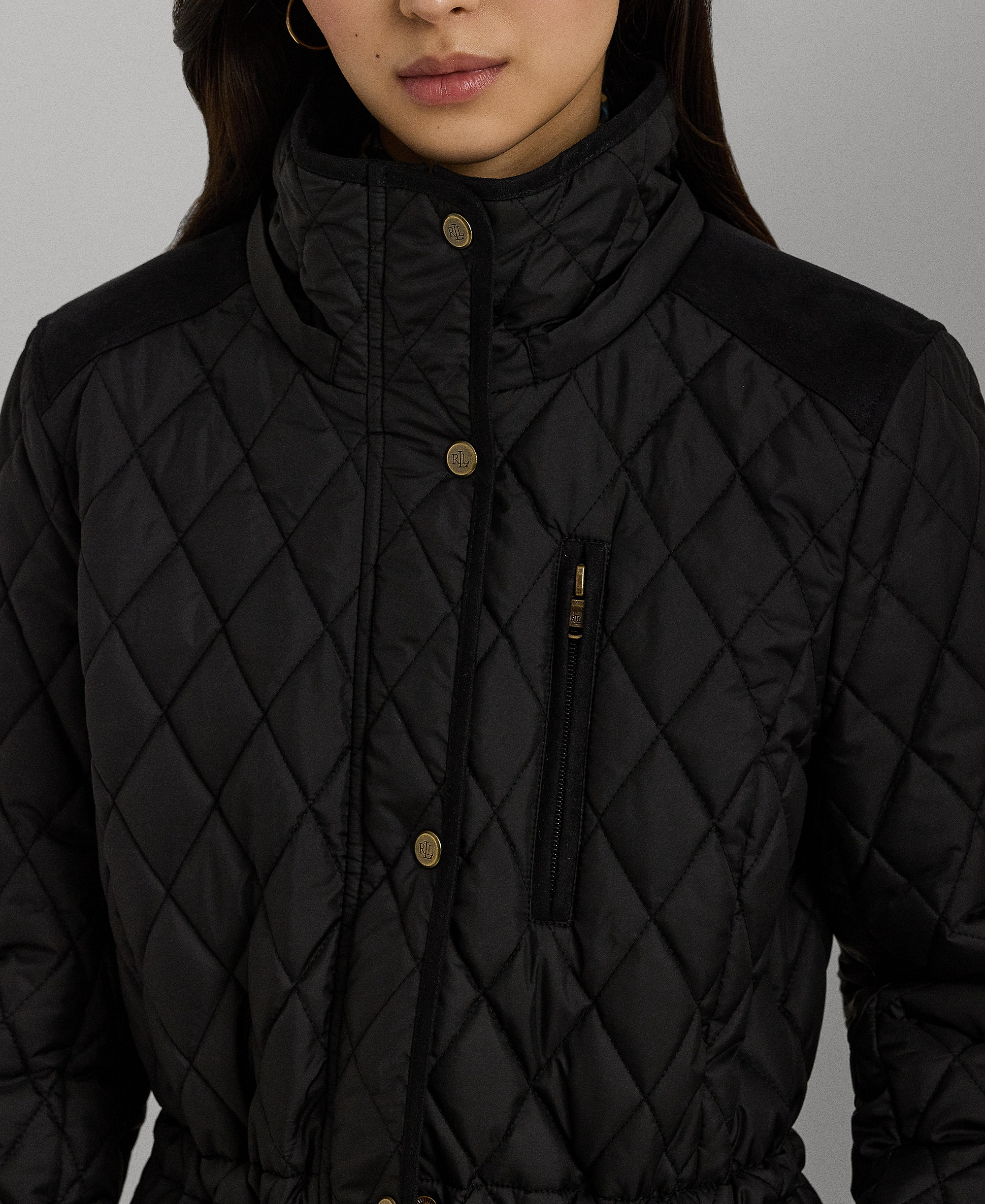 Lauren Ralph Lauren Women's Hooded Anorak Quilted Coat, Created for Macy's - Black
