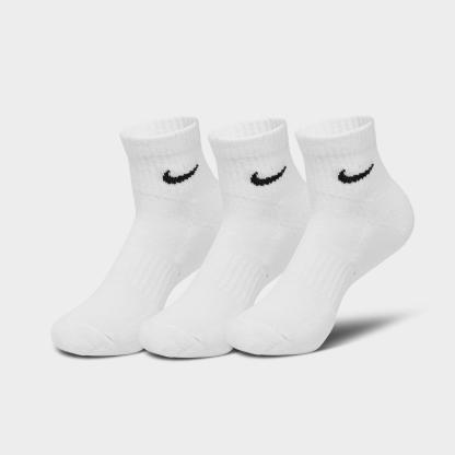 Nike Everyday Cushioned Training Ankle Socks (3-Pack) - White/Black