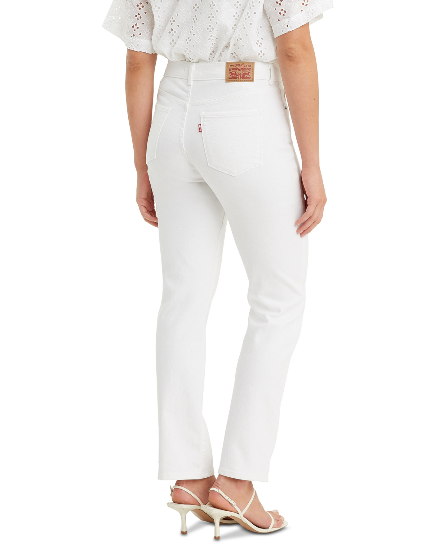Levi's Women's Classic Mid-Rise Straight-Leg Jeans - Simply White