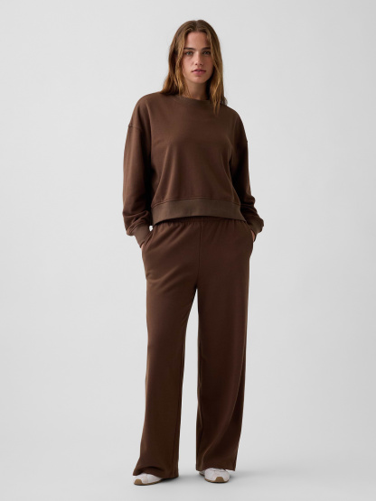 Mid Rise VintageSoft Terry Loose Sweatpants - Brown