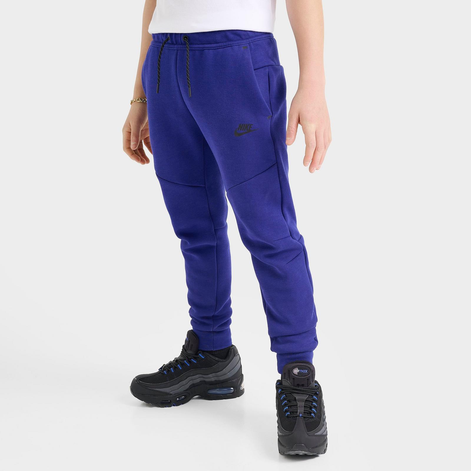 Big Kids' Nike Sportswear Tech Fleece Reflective Jogger Pants - Deep Royal Blue/Black/Black