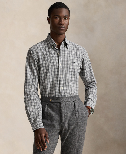 Polo Ralph Lauren Men's Classic-Fit Oxford Shirt - Gray Heather Multi