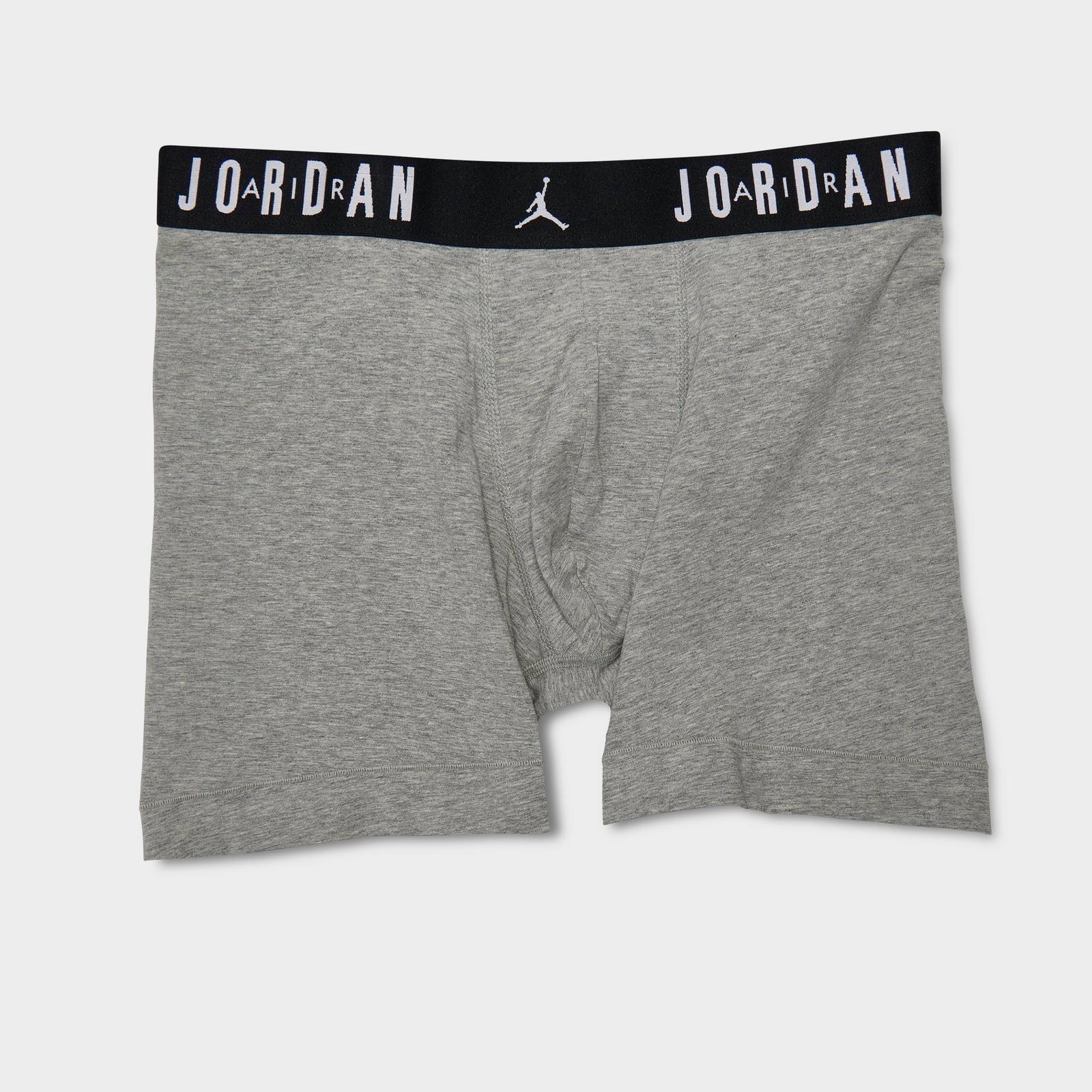 Men's Jordan Flight Cotton Boxer Briefs (3-Pack) - Black/Grey/Red - view 4