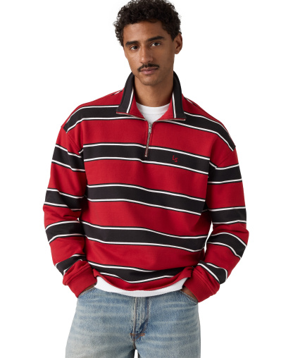 Levi's Men's Cameron Quarter-Zip Sweater - Stripe Emboldened