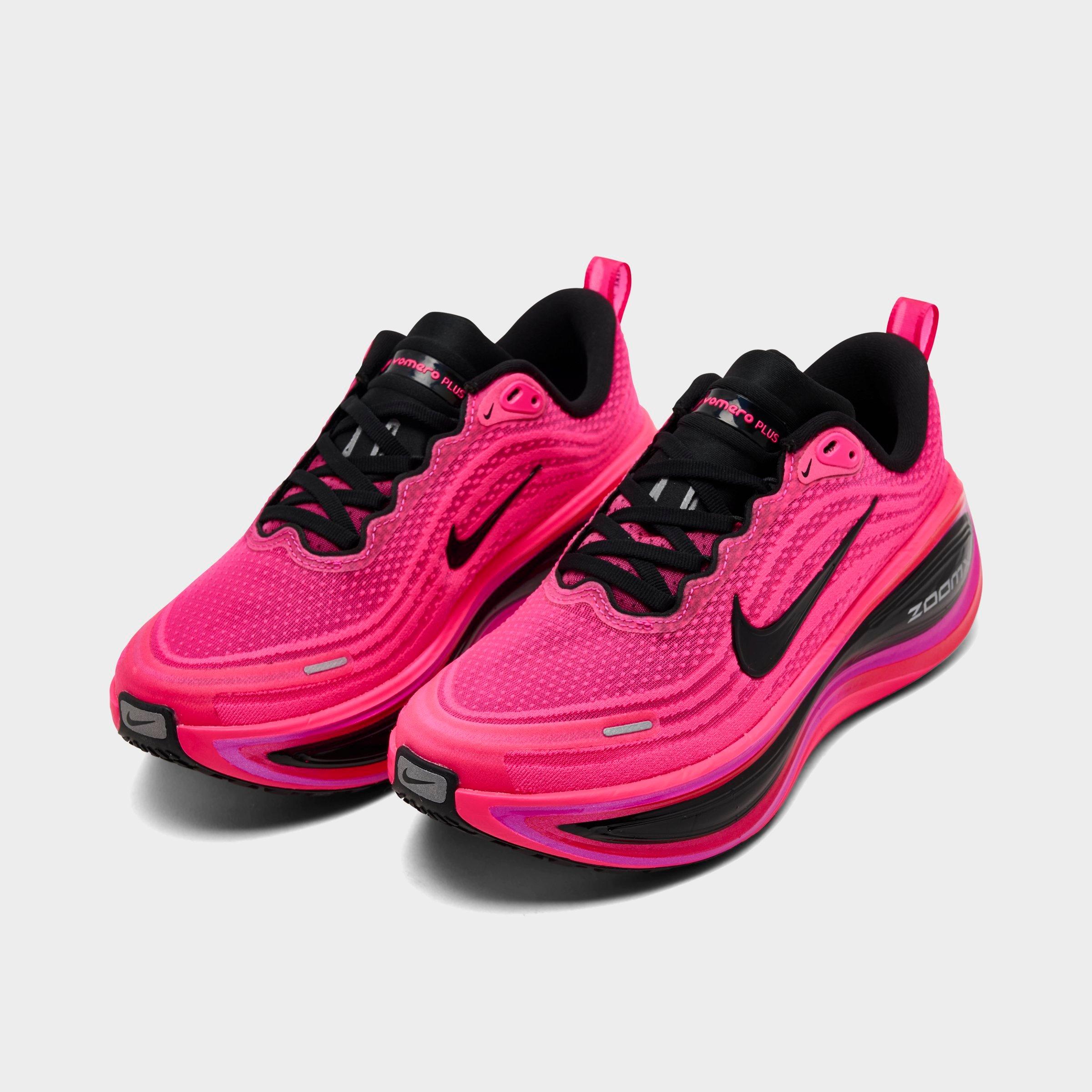 Women's Nithtke Vomero Plus Running Shoes - Part 2 - Black/Hyper Pink/Fuchsia Blast/Black - Both shoes facing left