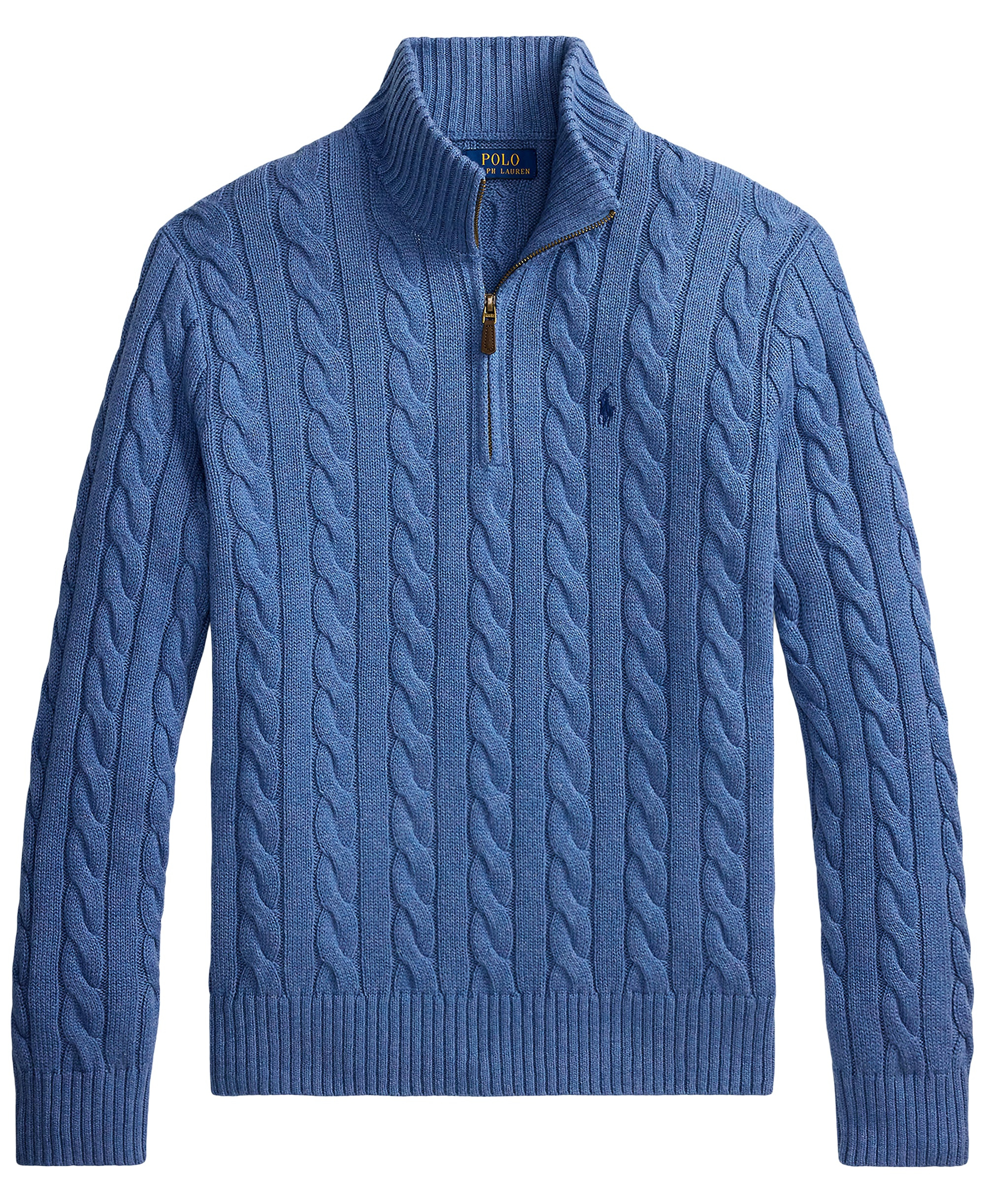 Polo Ralph Lauren Men's Cable-Knit Cotton Sweater - Blue Borage Heather