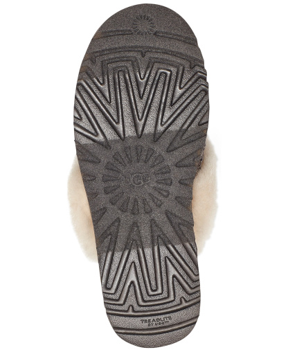 UGG® Women's Cozy Faux-Shearling Round Toe Slippers - Charcoal