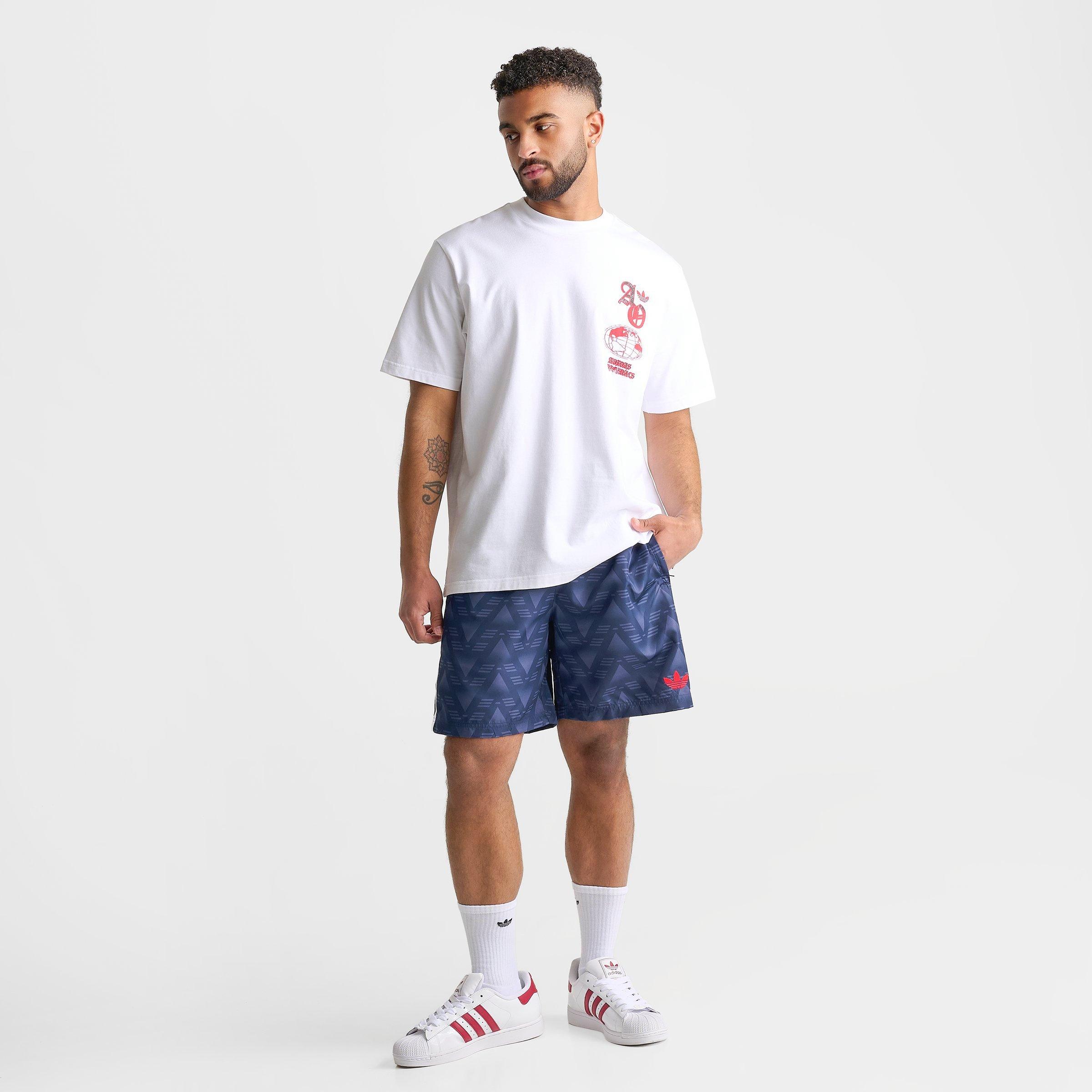 Men's adidas Originals Allover Graphic Print Woven Shorts - Collegiate Navy