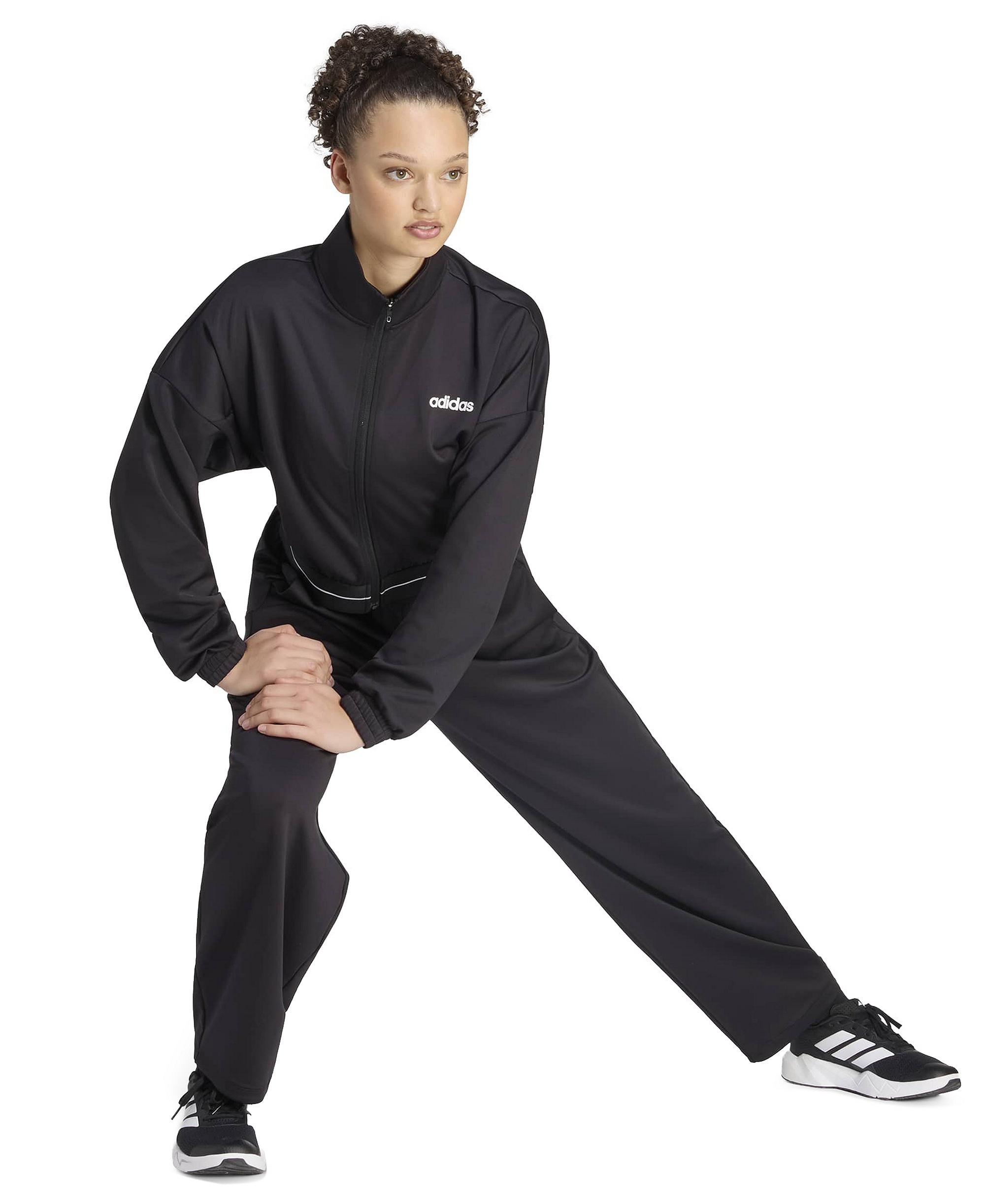 adidas Women's Hyperglam Track Cropped Training Track Jacket - Black