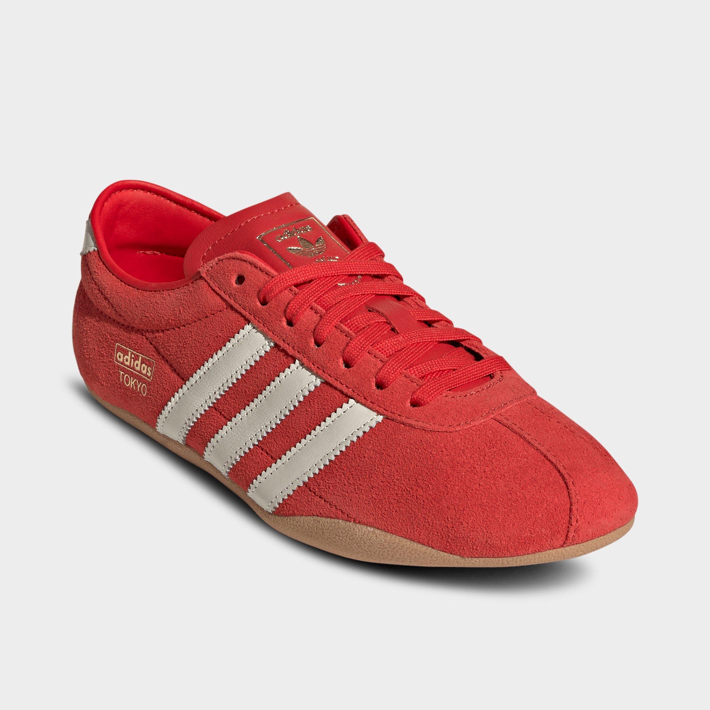Women's adidas Originals Tokyo Casual Shoes - Part 3 - Red/Off White/Gum - Both shoes facing left