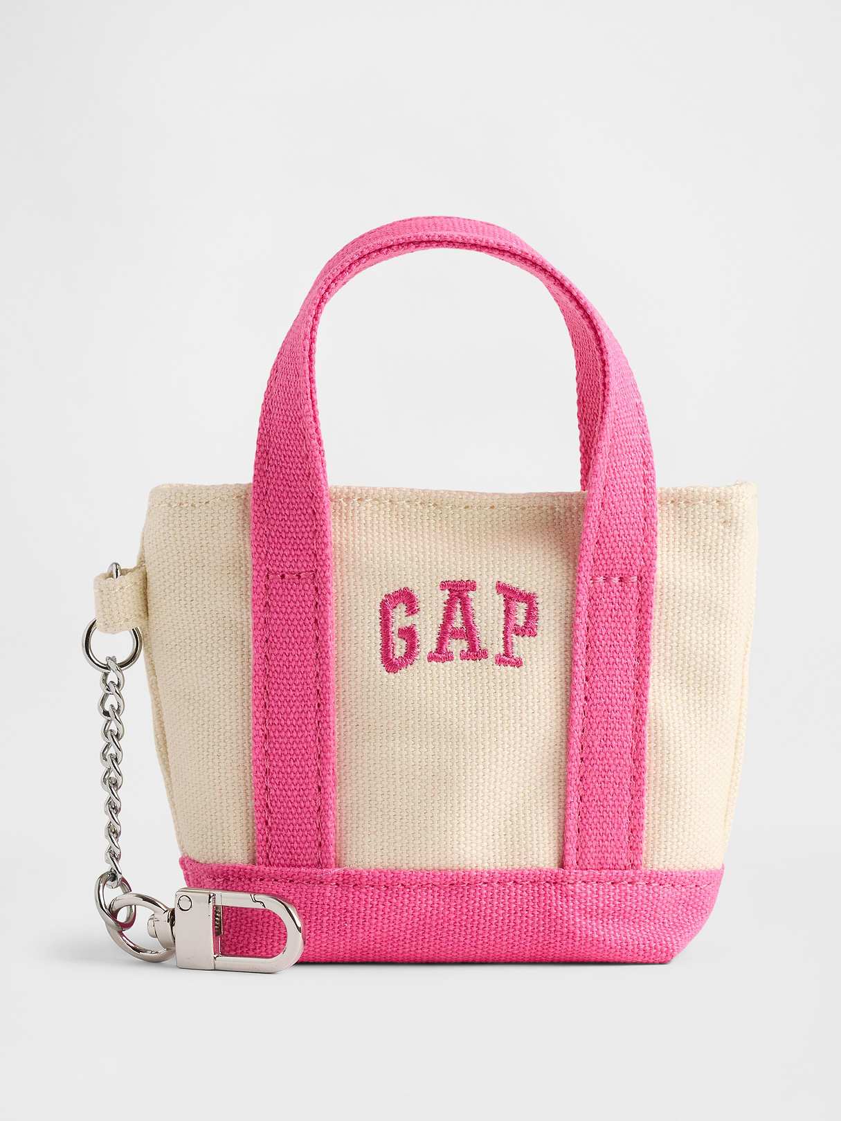 Logo Tote Bag Charm - Standout pink