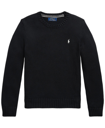 Polo Ralph Lauren Boys' 8-20 Cotton Crewneck Sweater - Polo Black