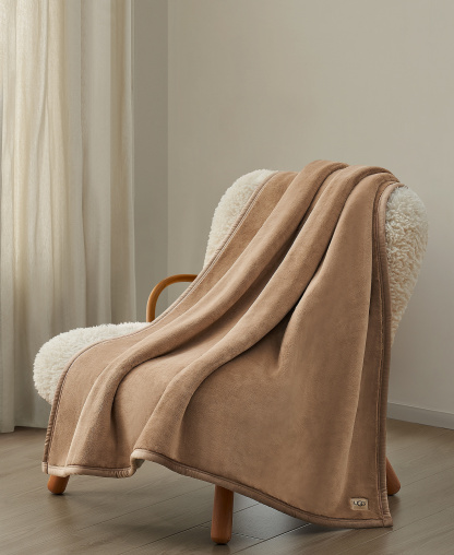 UGG® Salt Creek Reversible Throw, 50" x 70" - Sandalwood