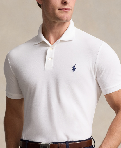 Polo Ralph Lauren Men's Classic-Fit Stretch Mesh Polo Shirt - White