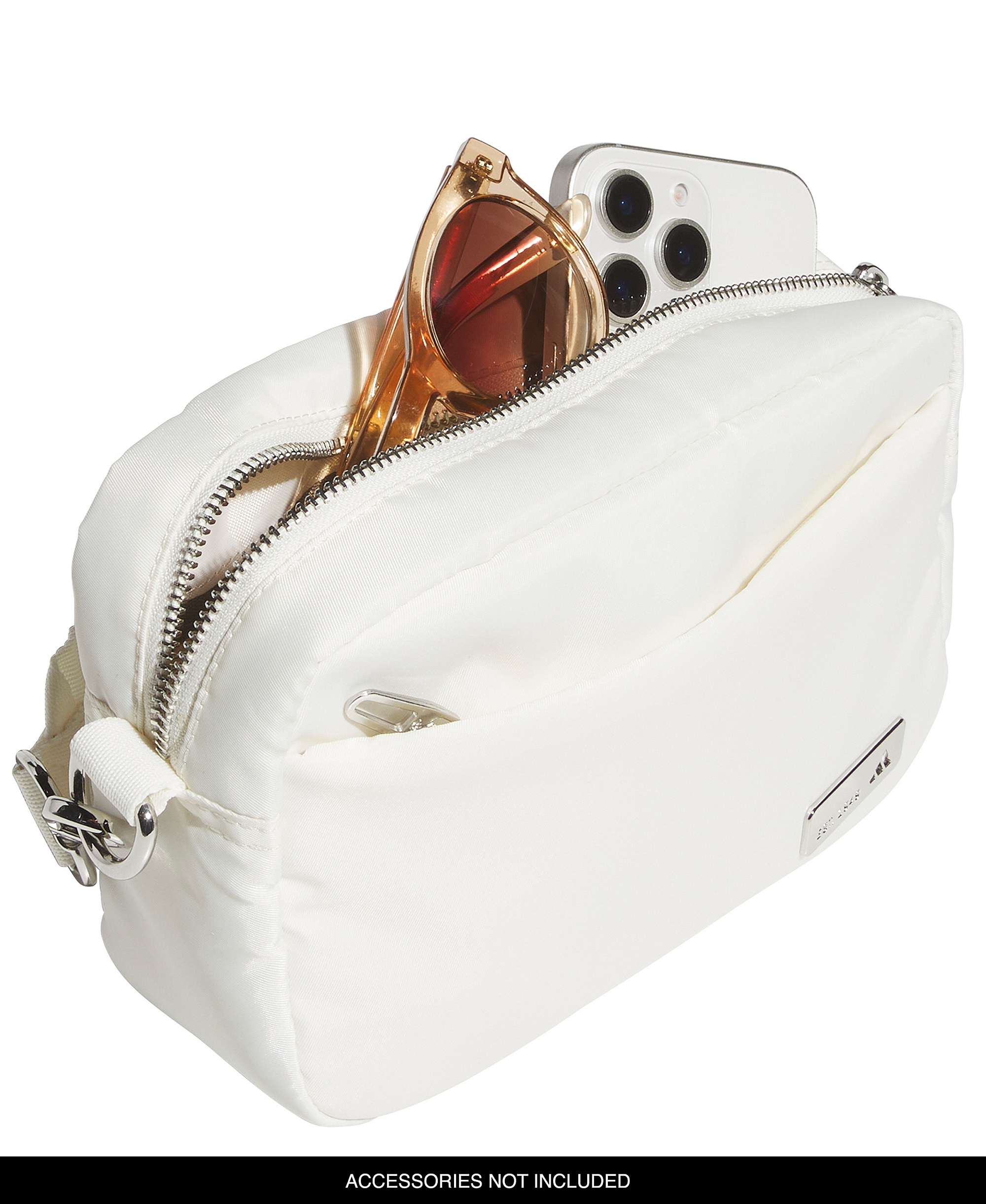 adidas Women's Luxe Crossbody Bag - Off White/silver Metallic
