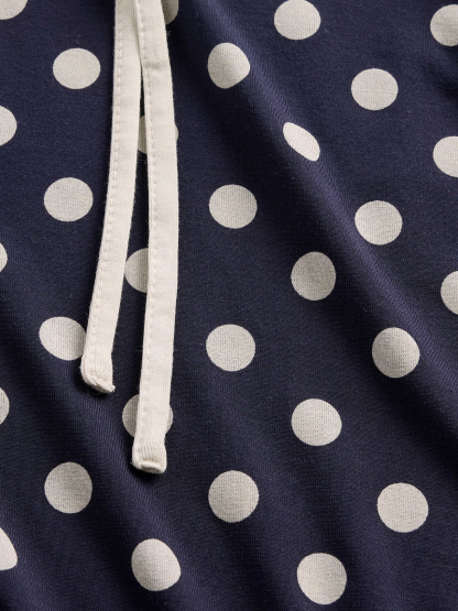 SoftMade Modal PJ Pants - Navy blue & white polka dot
