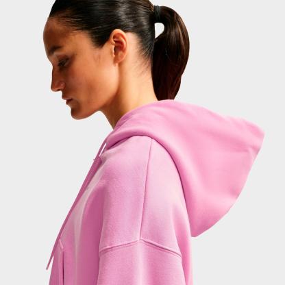 Women's Nithtke Studio Fleece Medium-Weight Oversized Cropped Full-Zip Hoodie - Pink Rise/Sail