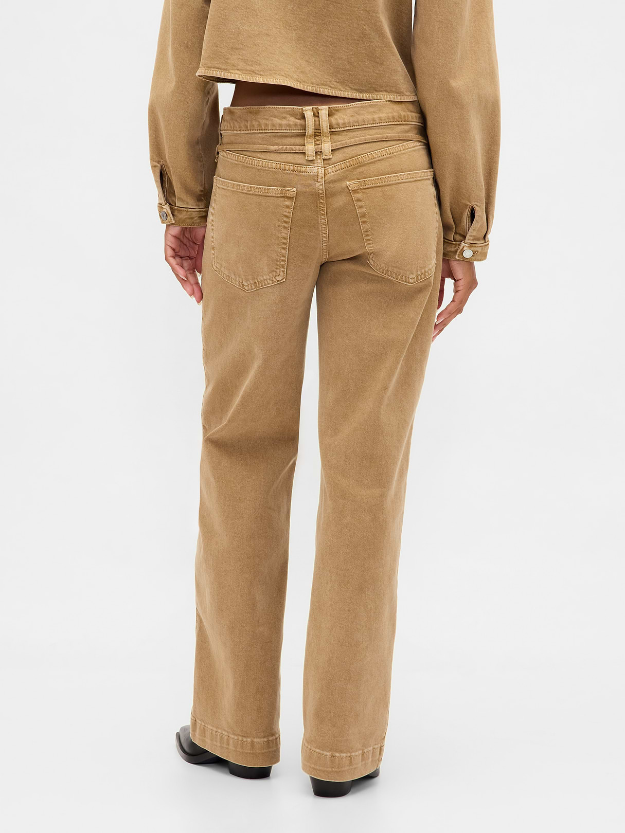 Low Rise Drawcord '90s Loose Jeans - Mojave tan