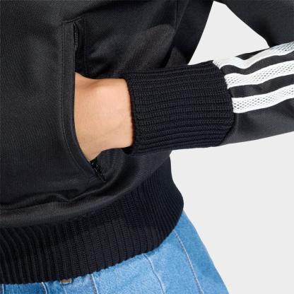 Women's adidas Originals Firebird Knitted Crochet Details Track Top - Black - view 5