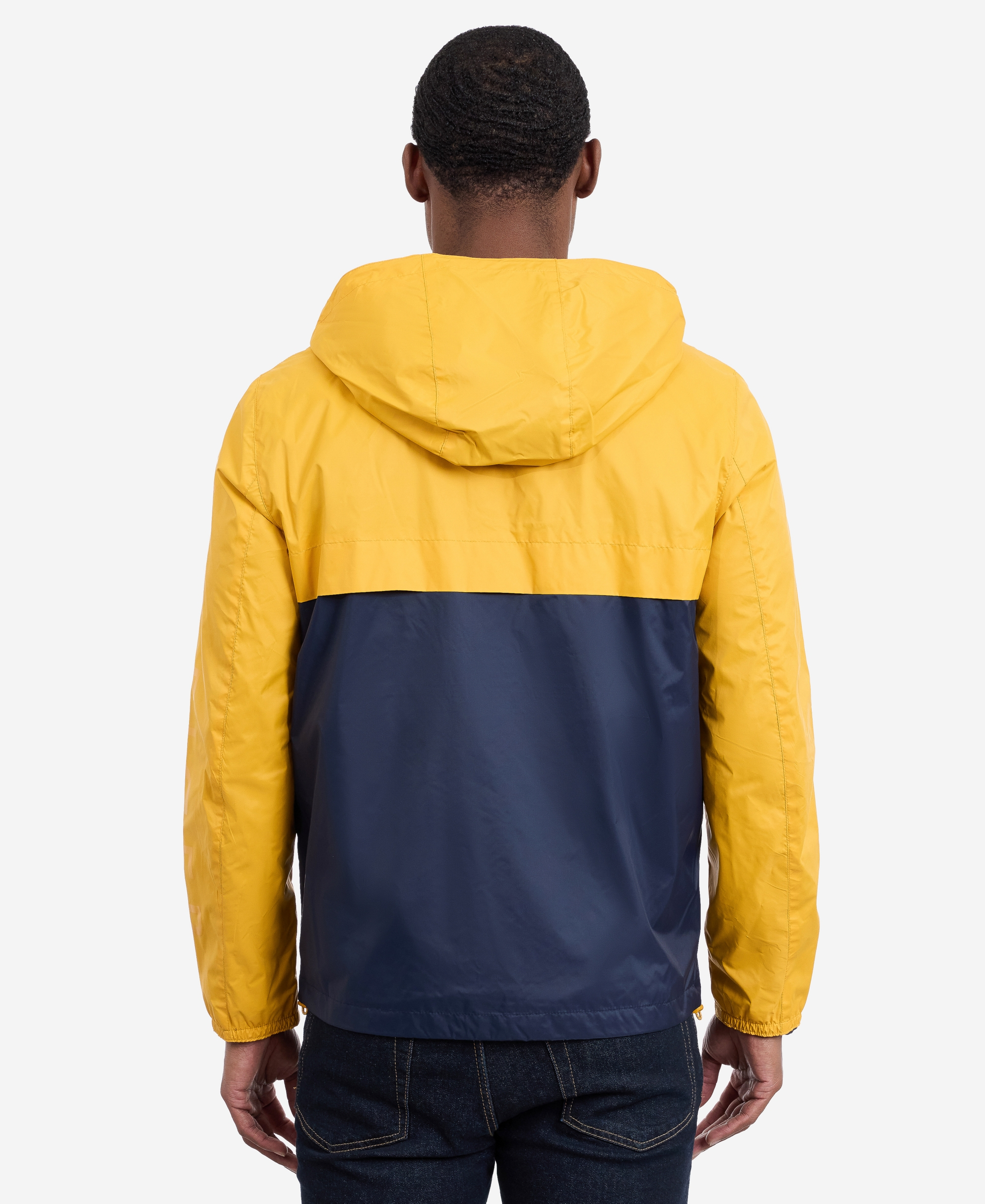 Tommy Hilfiger Men's Hooded Windbreaker Jacket - Yellow/Navy