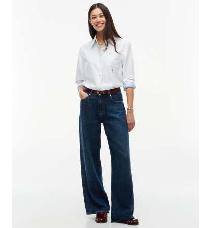Tommy Hilfiger Women's American Icons Ithaca Long-Sleeve Oxford Shirt, Macy's Exclusive - Ecru/Ithaca Stripe Sky Blue