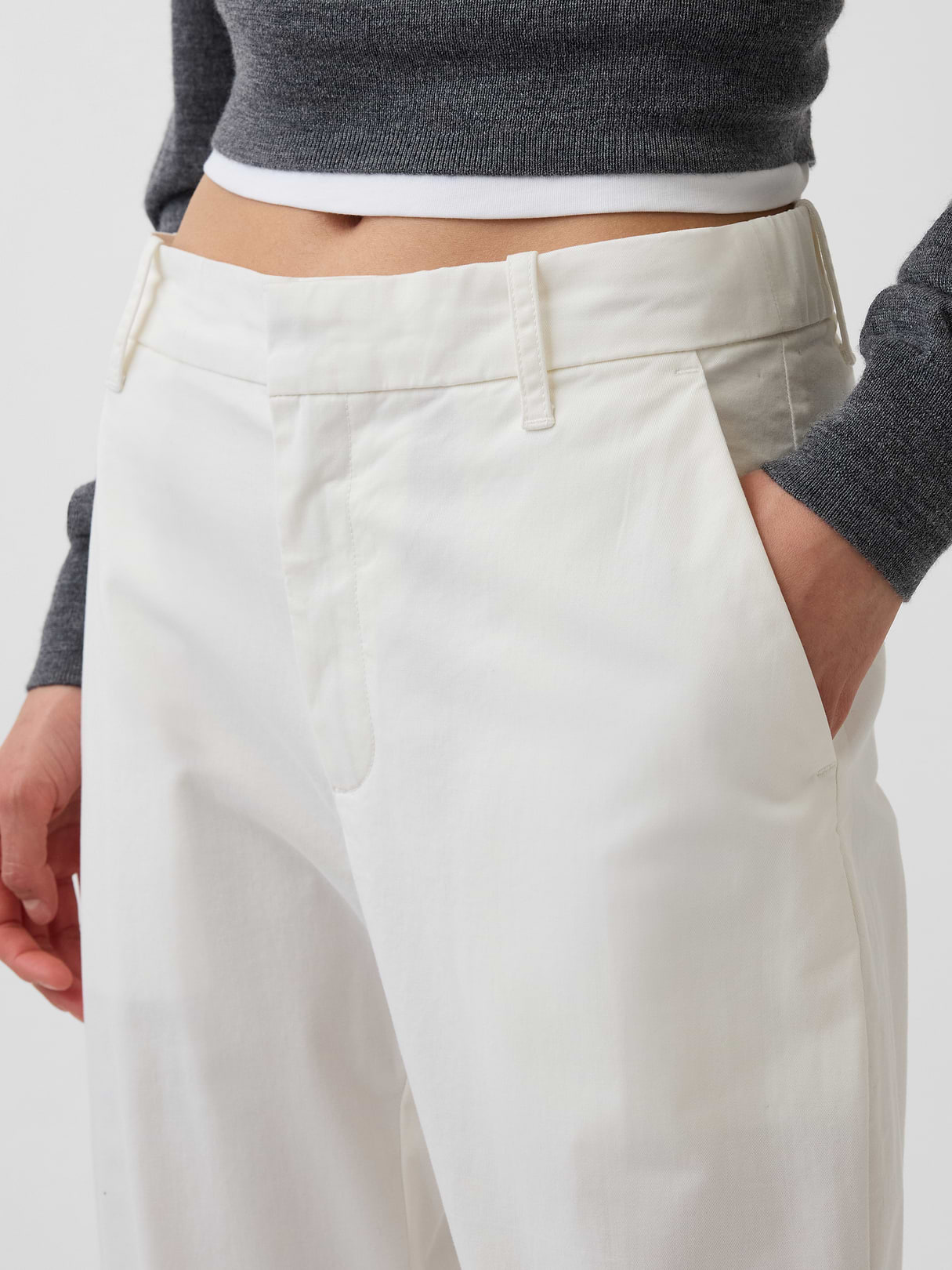Mid Rise Khakis - New off white