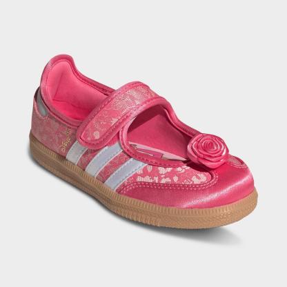 Girls' Little Kids' adidas Originals Samba Jane Casual Shoes - Pink/White-B/Gum - Both shoes facing left