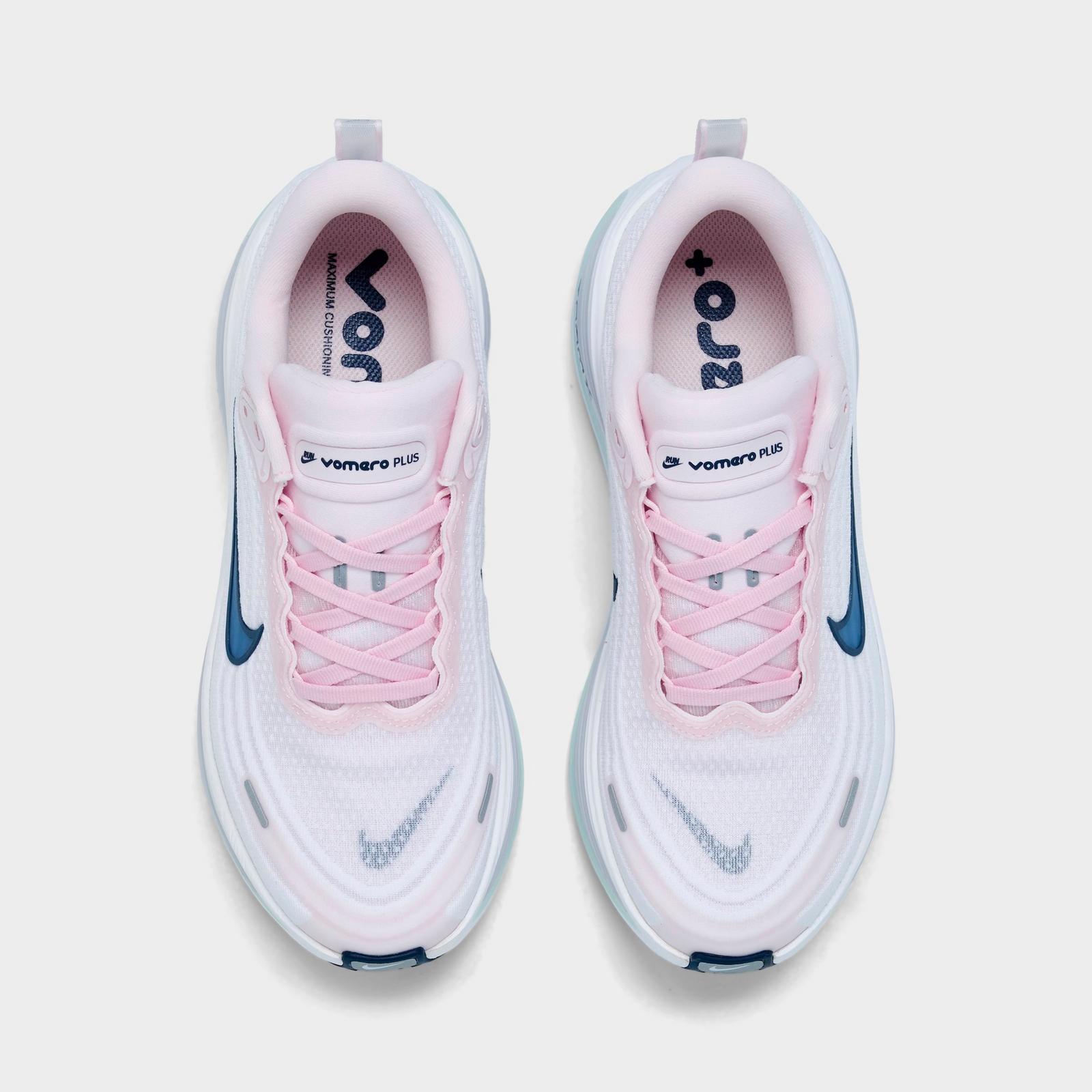 Women's Nike Vomero Plus Running Shoes - Pearl Pink/Midnight Blue/Barely Green/White