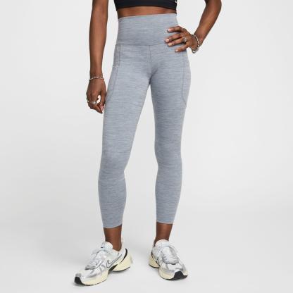Women's Nithtke One Dri-FIT High-Rise 7/8 Training Tights - Smoke Grey/Heather/Black