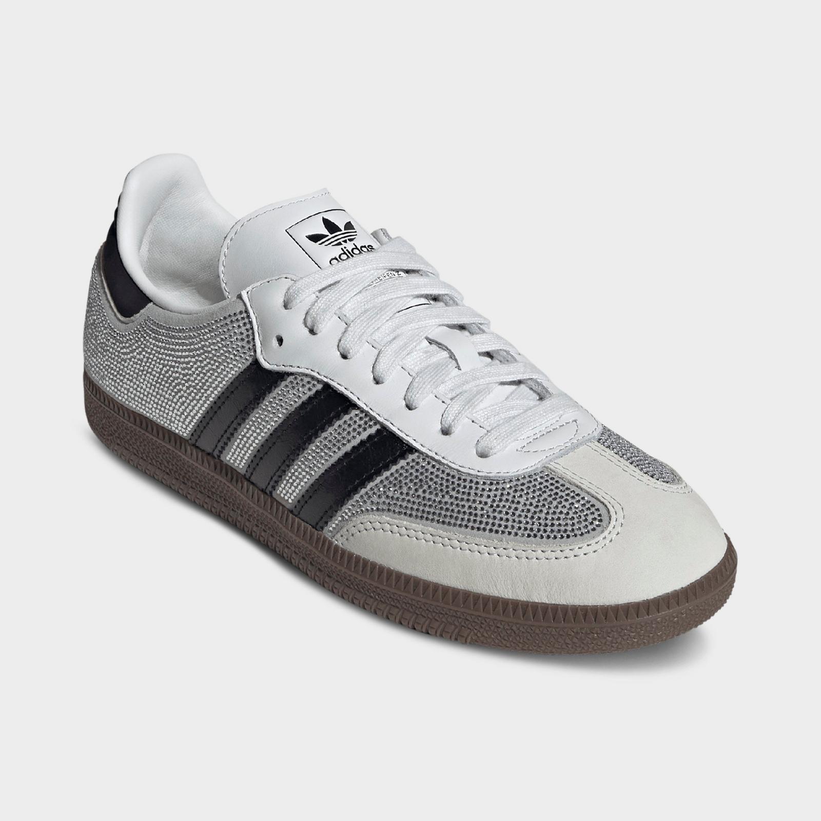 Women's adidas Originals Samba OG SE Casual Shoes - Crystal White/Core White/Silver Metallic - view 2