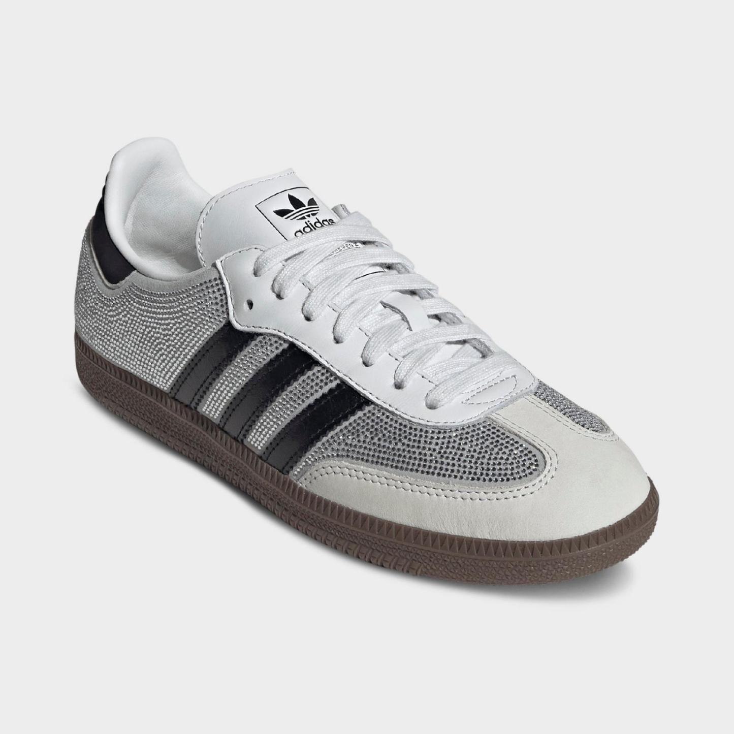 Women's adidas Originals Samba OG SE Casual Shoes - Crystal White/Core White/Silver Metallic - view 2