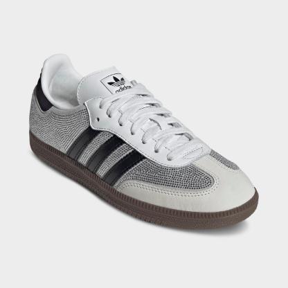 Women's adidas Originals Samba OG SE Casual Shoes - Crystal White/Core White/Silver Metallic - view 2