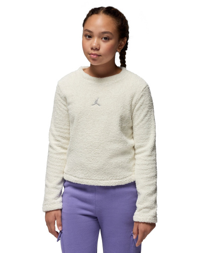Jordan Girls' 7-16 Mountainside Crewneck Sweatshirt - White