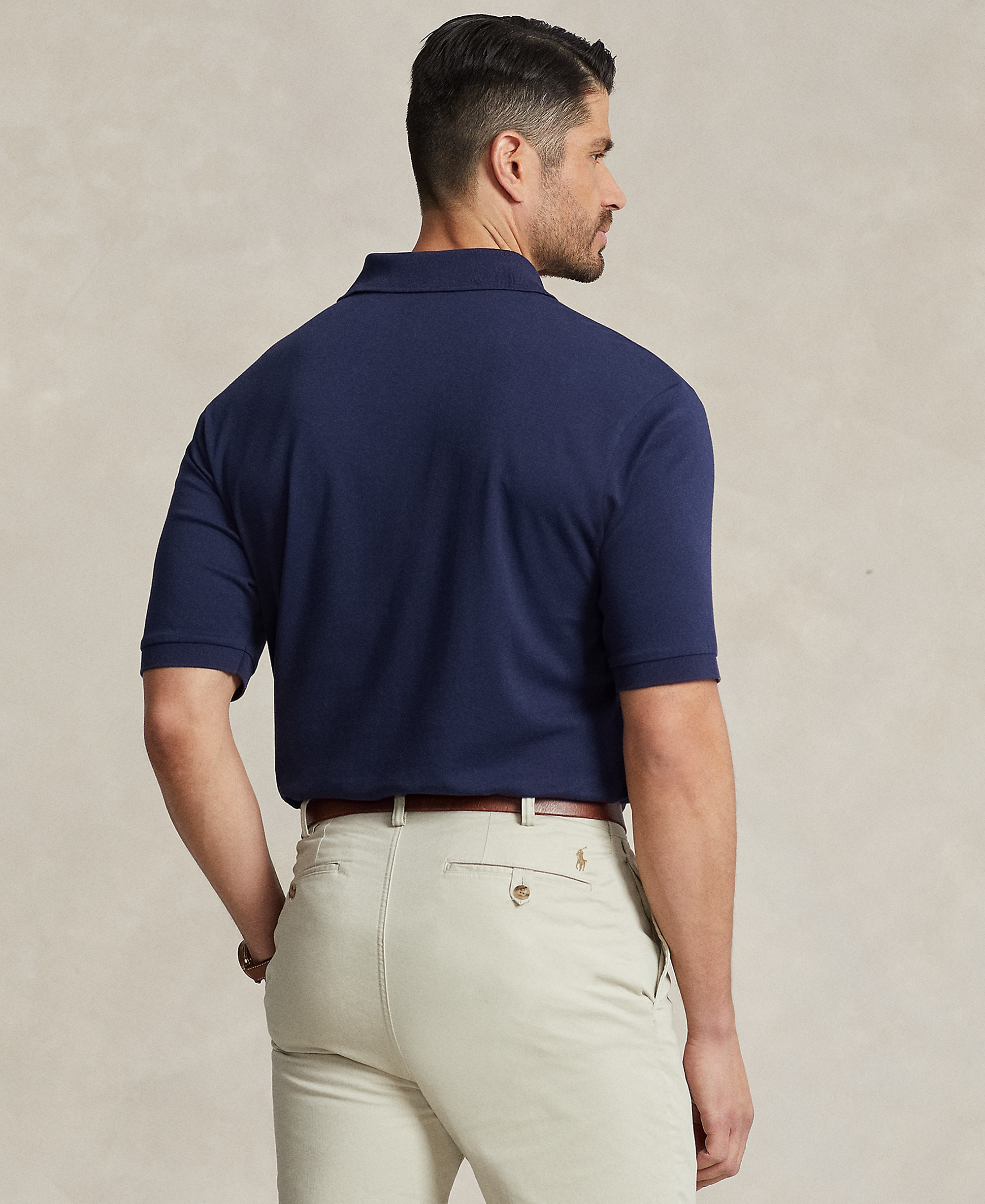 Polo Ralph Lauren Men's Big & Tall Solid Polo Shirt - Refined Navy