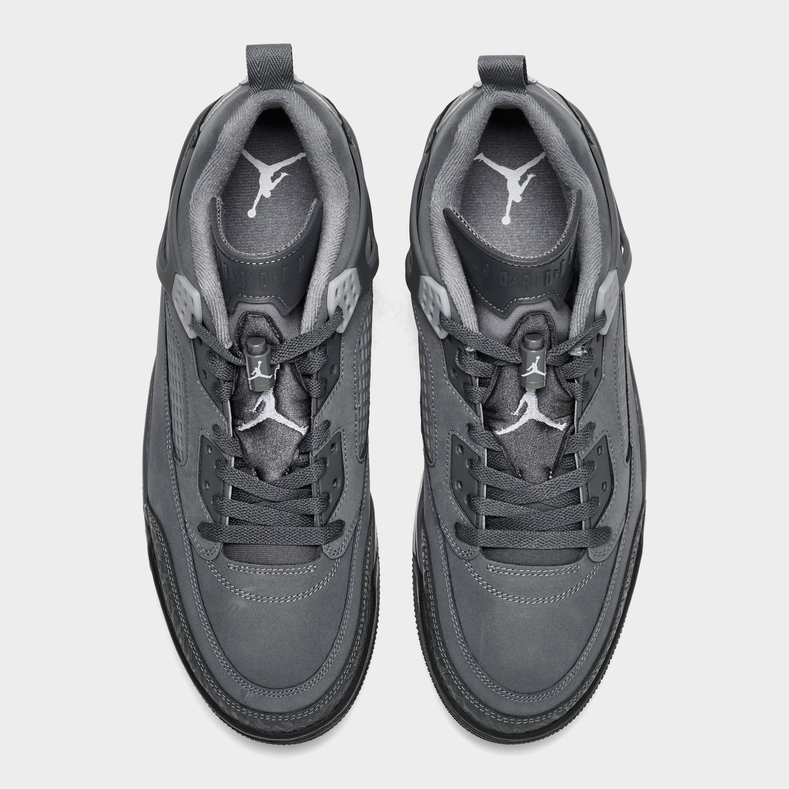 Men's Jordan Spizike Low Casual Shoes - Dark Grey/Black/Aura/Smoke Grey - Left shoe facing left. Outside of the shoe. - view 5