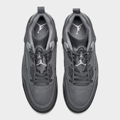 Men's Jordan Spizike Low Casual Shoes - Dark Grey/Black/Aura/Smoke Grey - Left shoe facing left. Outside of the shoe. - view 5