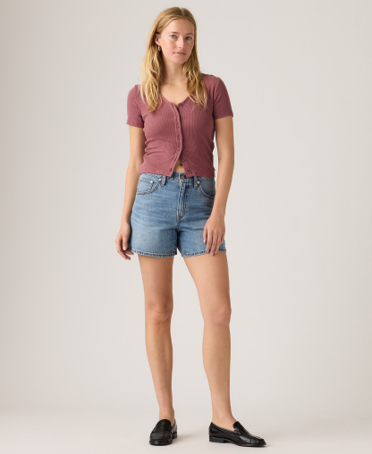 Levi's Women's Cotton Cinch-Waist Denim Shorts - Lift Up Short