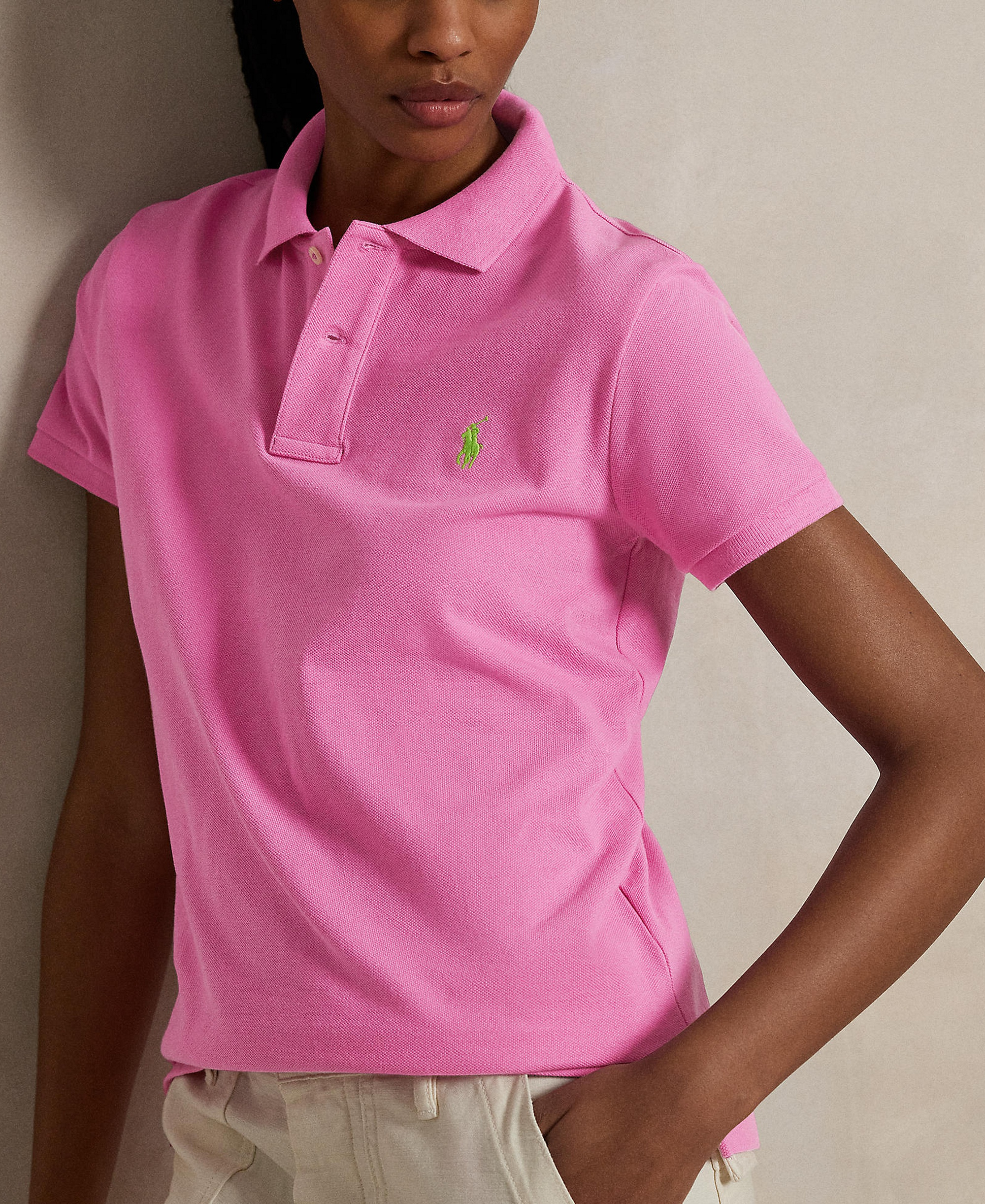 Polo Ralph Lauren Women's Classic-Fit Mesh Polo Shirt - Dalia Pink